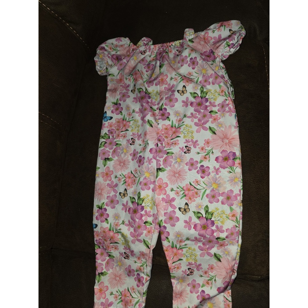 Shein‎ floral spring Easter butterfly romper size 18 24 months